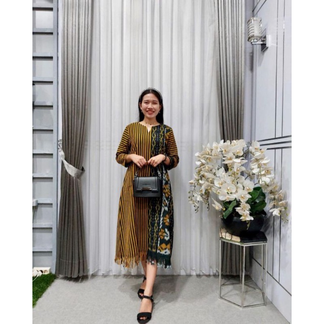 DRESS TENUN JEPARA BAJU TENUN JEPARA DRESS TENUN ETNIK DRESS KERJA BAJU KERJA BAJU WANITA