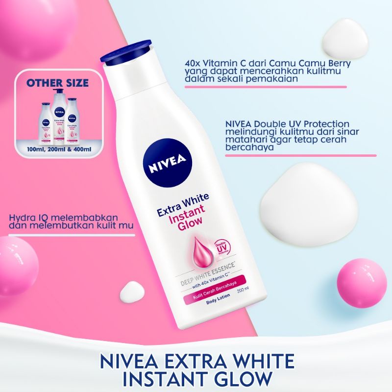 NIVEA Body Lotion Extra White Instant Glow 200ml