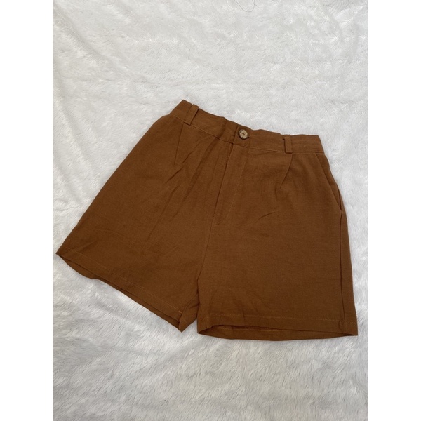 BANGKOK HOTPANTS/ HOTPANTS BROWN/BANGKOK SHORTPANTS/CELANA LINEN/BANGKOK PANTS BROWN