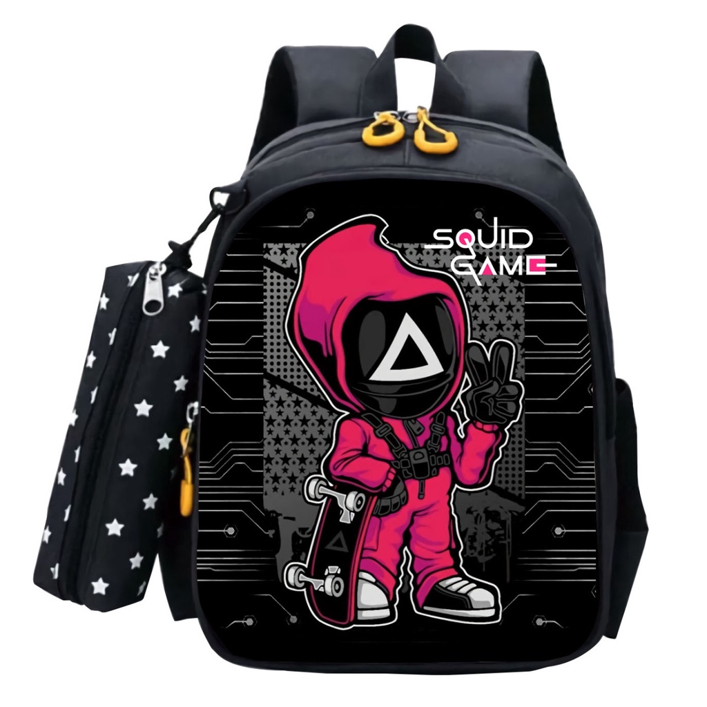 PROMO TAS ANAK TERBARU 2021 TAS RANSEL PRIA SQUIDGAME / RANSEL ANAK COWO SEKOLAH SQUID GAME