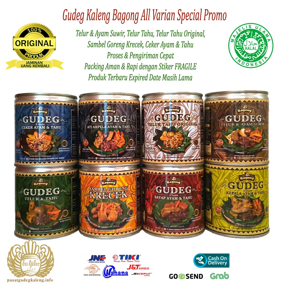 Gudeg Kaleng Bagong Khas Jogja All Varian Special Promo - 300Gram