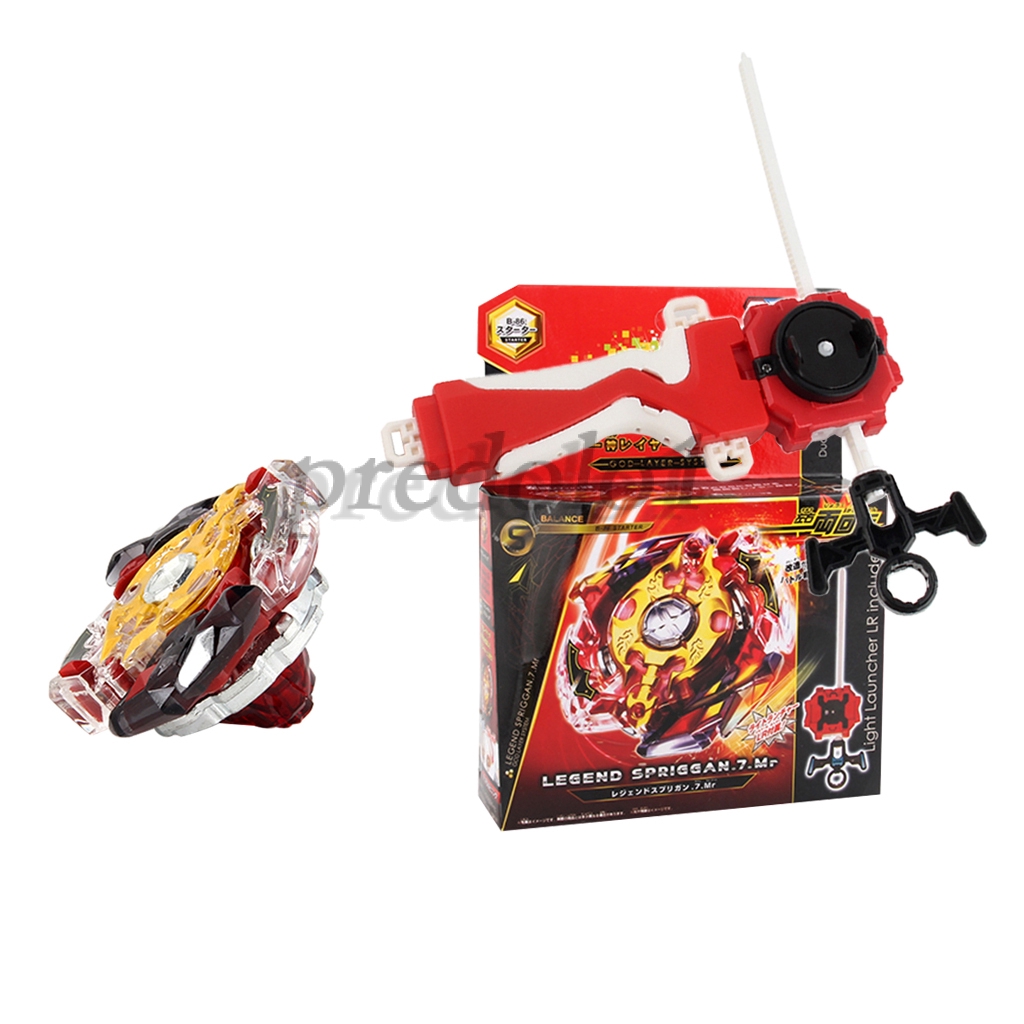 Mainan Gasing Model Legend Spriggan 7 Mr Kartun Beyblade Burst dengan Pelempar