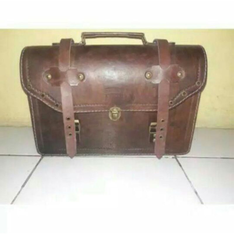 Tas bagasi/tas samping sepeda onthel klasik