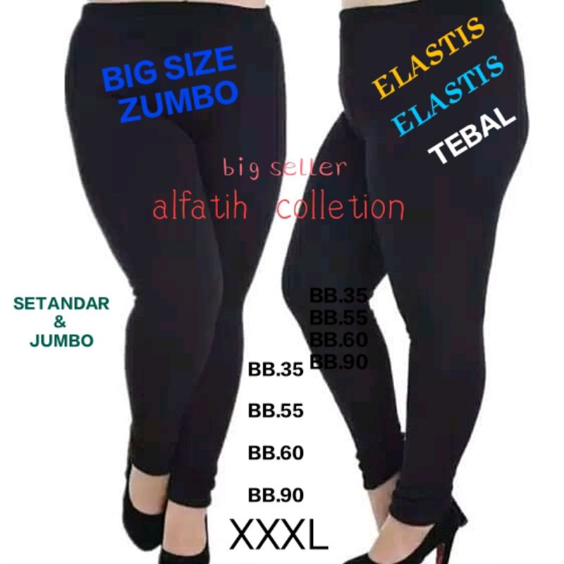 LEGGING PANJANG BAHAN TEBAL&amp;ELASTIS JUMBO &amp; STANDAR