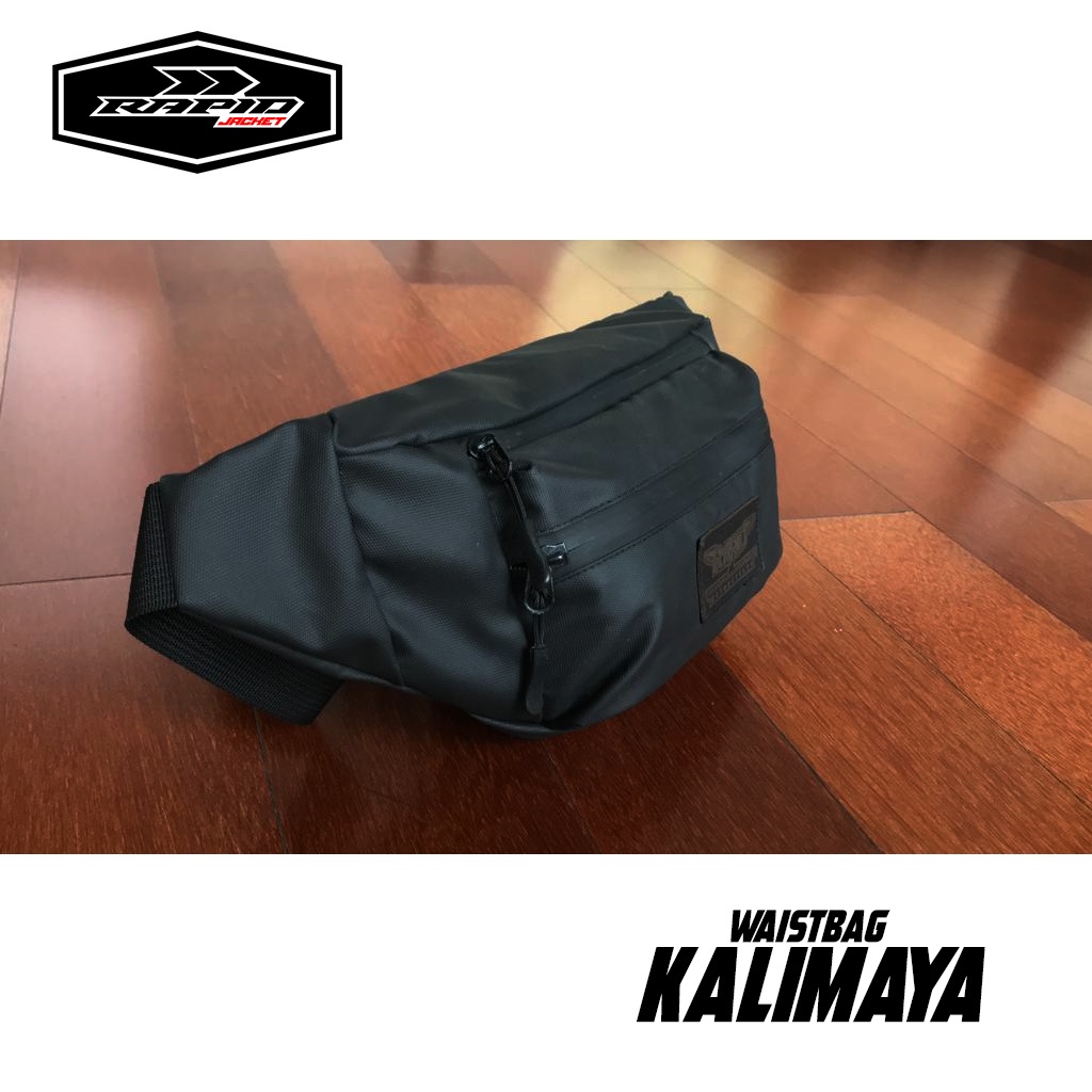 tas waistbag RAPID KALIMAYA dengan patch kulit laser dan bahan premium