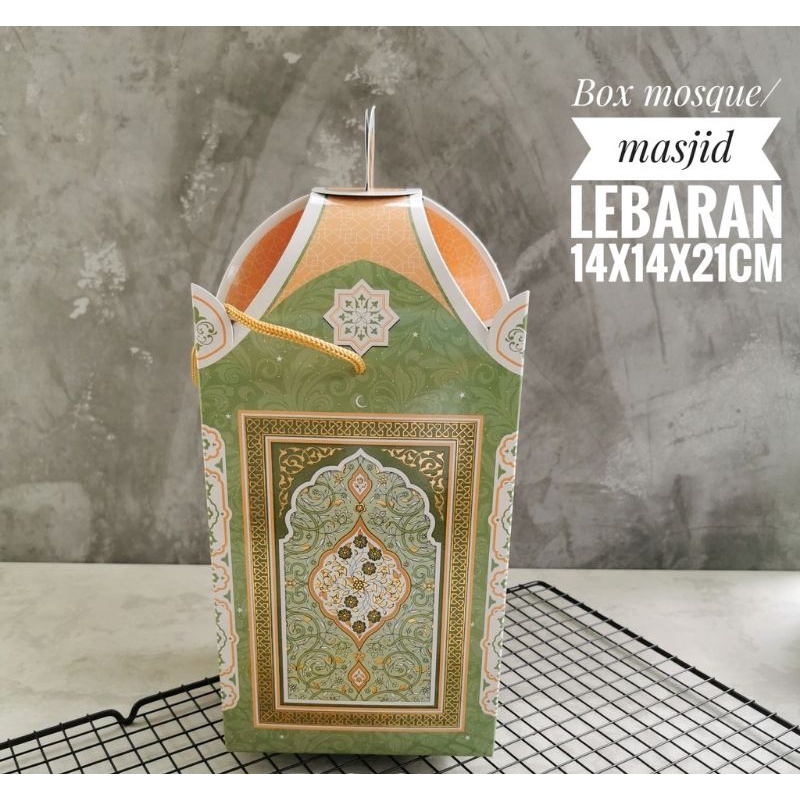BOX TOPLES CAKE LEBARAN IDUL FITRI - GREEN MOSQUE