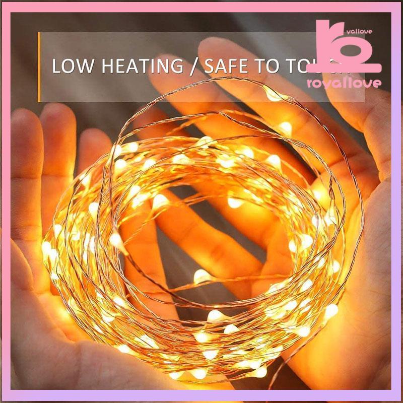 COD✨Lampu kawat tembaga membuka penutup untuk dekorasi kue ringan 2022 tombol baterai led light stri