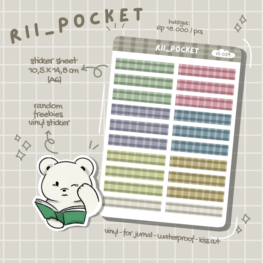 

Washi Set Sticker / Journal Sticker/ Daily activity sticker / Deco Sticker [rii_pocket]