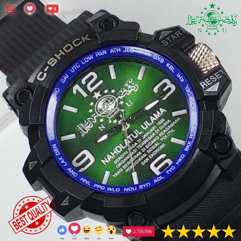 (LIMITED EDITION) JAM TANGAN NAHDLATUL ULAMA {LIST BIRU}