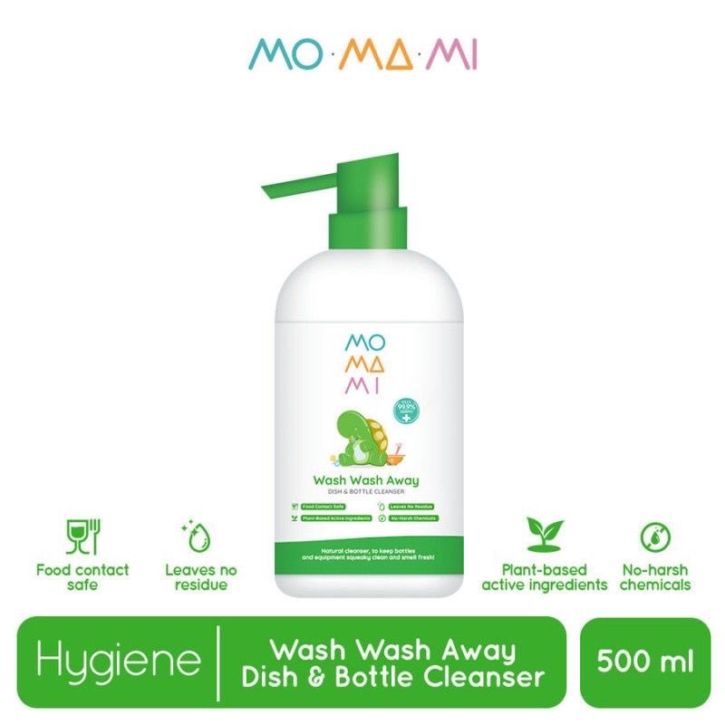 Momami Liquid Dish And Bottle 500ml Sabun Cuci Botol dan Aksesoris Bayi PUMP