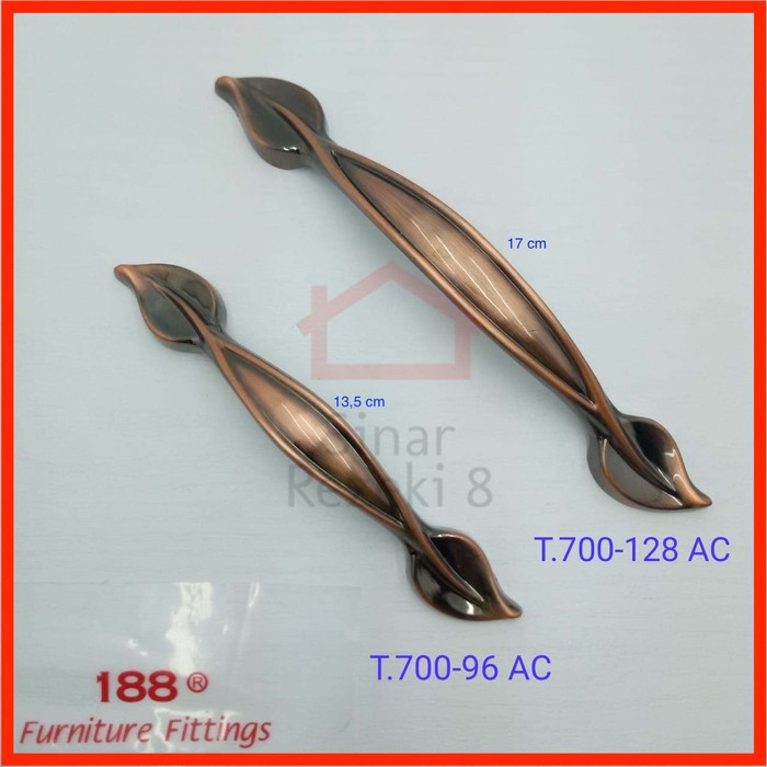 Tarikan Laci 700-96 Handle Gagang Lemari Antik Vintage Klasik Bronze