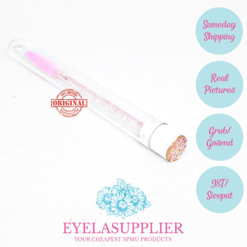 mascara wand glitter dengan tabung with TUBE sisir bulu mata disposal kuas brush maskara