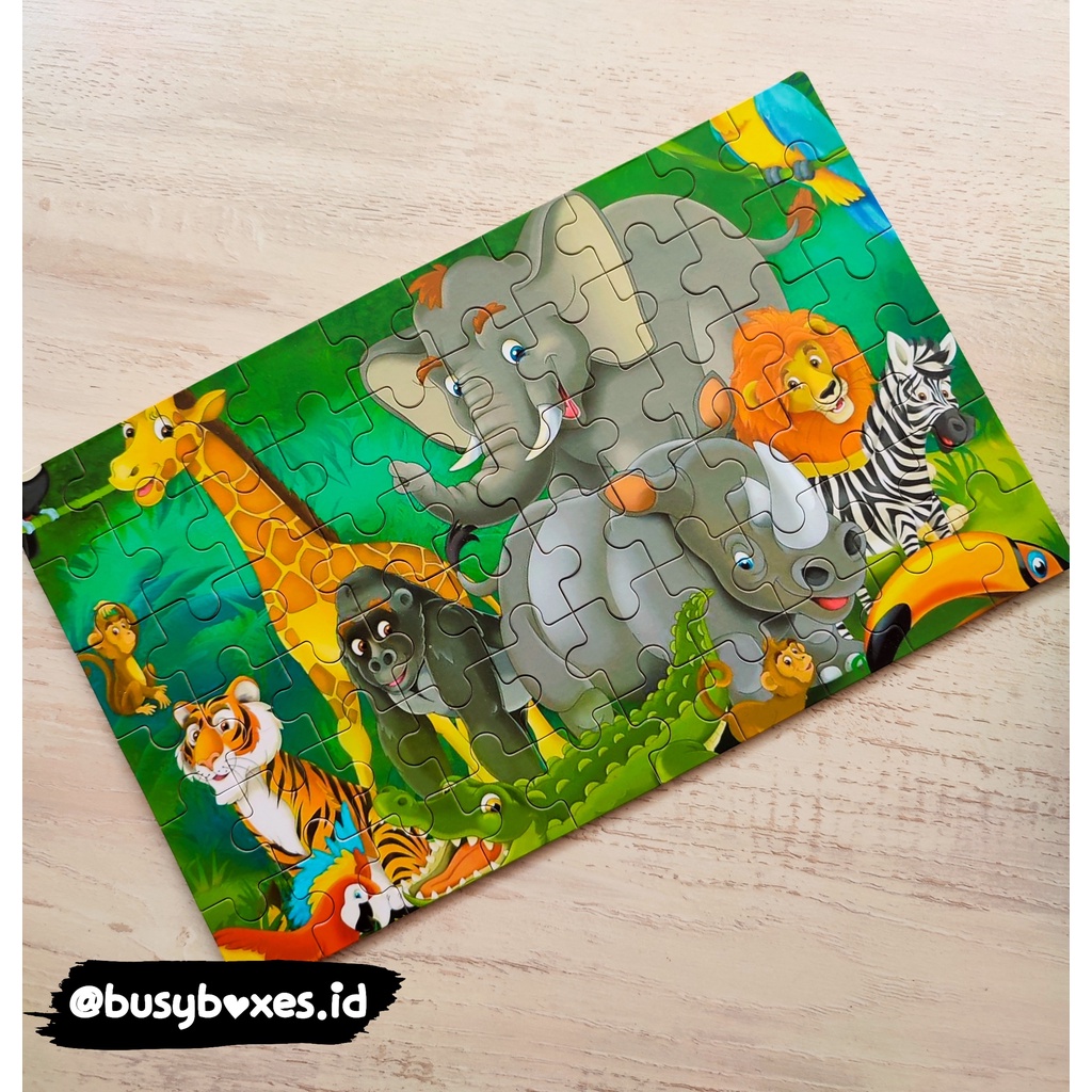 [busyboxes.id] Mainan Edukasi puzzle kayu animals kebun binatang