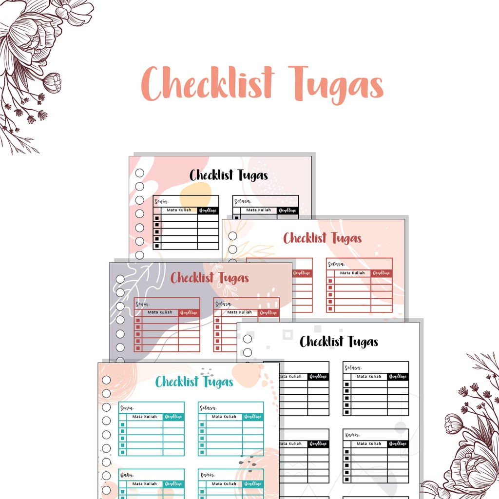 

Binder Loose Leaf/Checklist Tugas/Planner