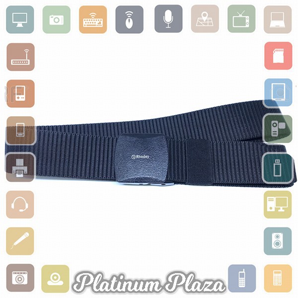 Rhodey Tali Ikat Pinggang Pria Anti Xray Plastik Canvas Non Metal Automatic Buckle - `CJKNMB-- Black