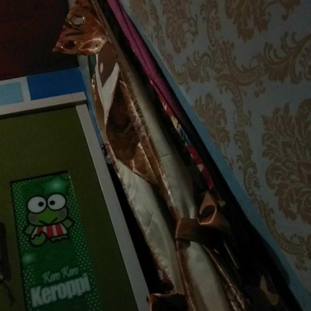 Gorden Blackout Import L 50 X 220 Cm +tali Model Ring Smokring Pintu/jendela Gorden Rumah Minimalis