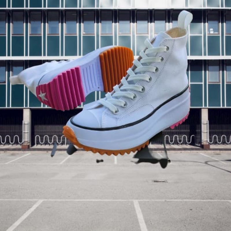 converse run high star X jw anderson white sol gum