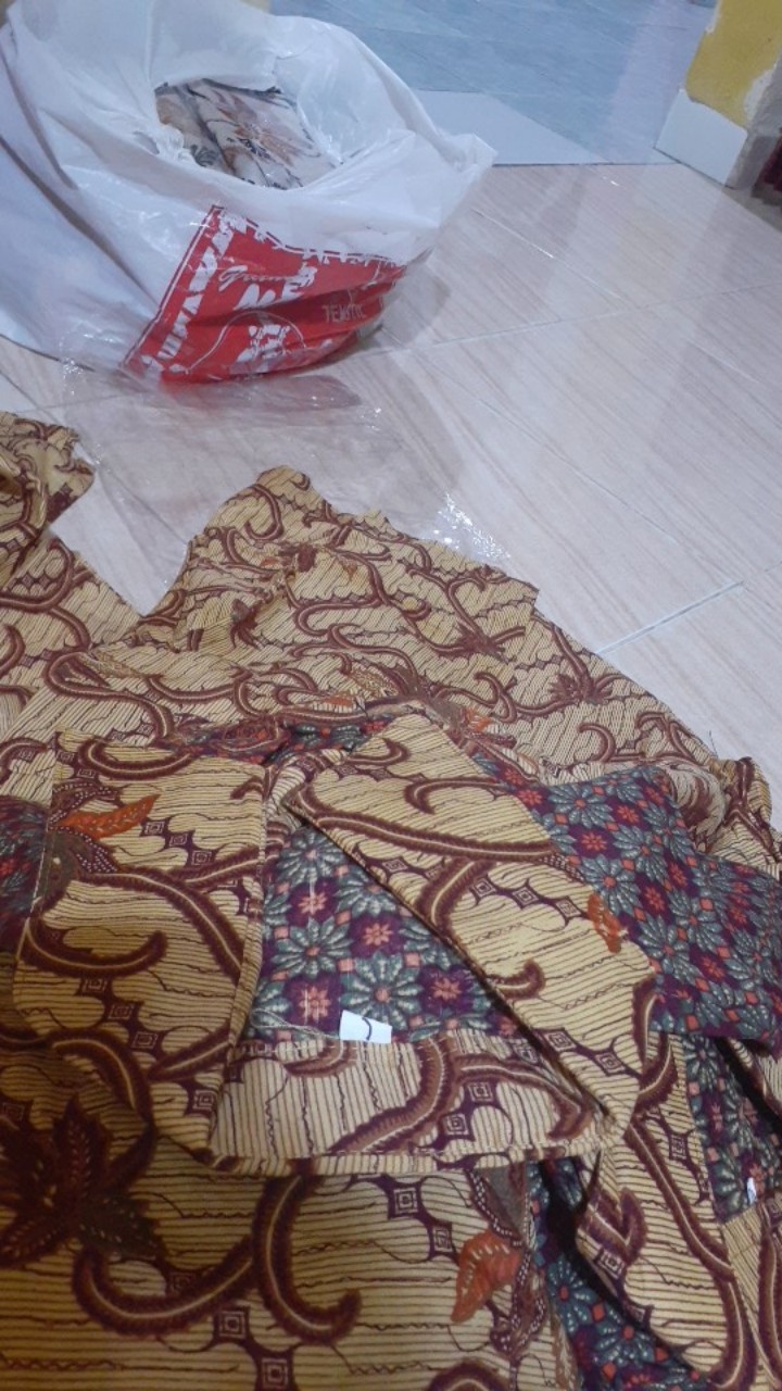 022 Zahira Batik Hrb026 Kenongo Hem Kemeja Batik Pria Lengan Pendek  Katun Primis Halus M L Xl