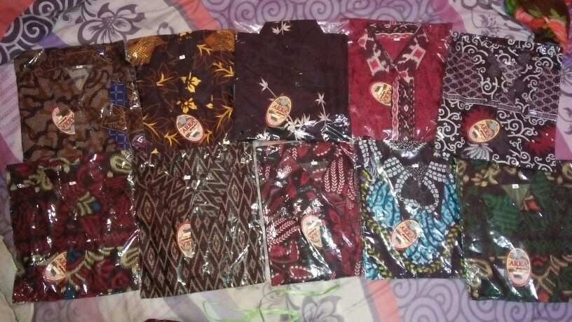 Bswart Batik Hrb026 Kenongo Hem Pendek Padi Pekalongan M L Xl Batik Pria Murah Modern Grosir Eceran