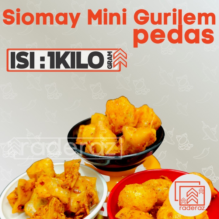 

GURILEM PEDAS isi 1KG Siomay Mini PEDAS kemasan pouch by RADERAZ (bisa GROSIR bisa COD)