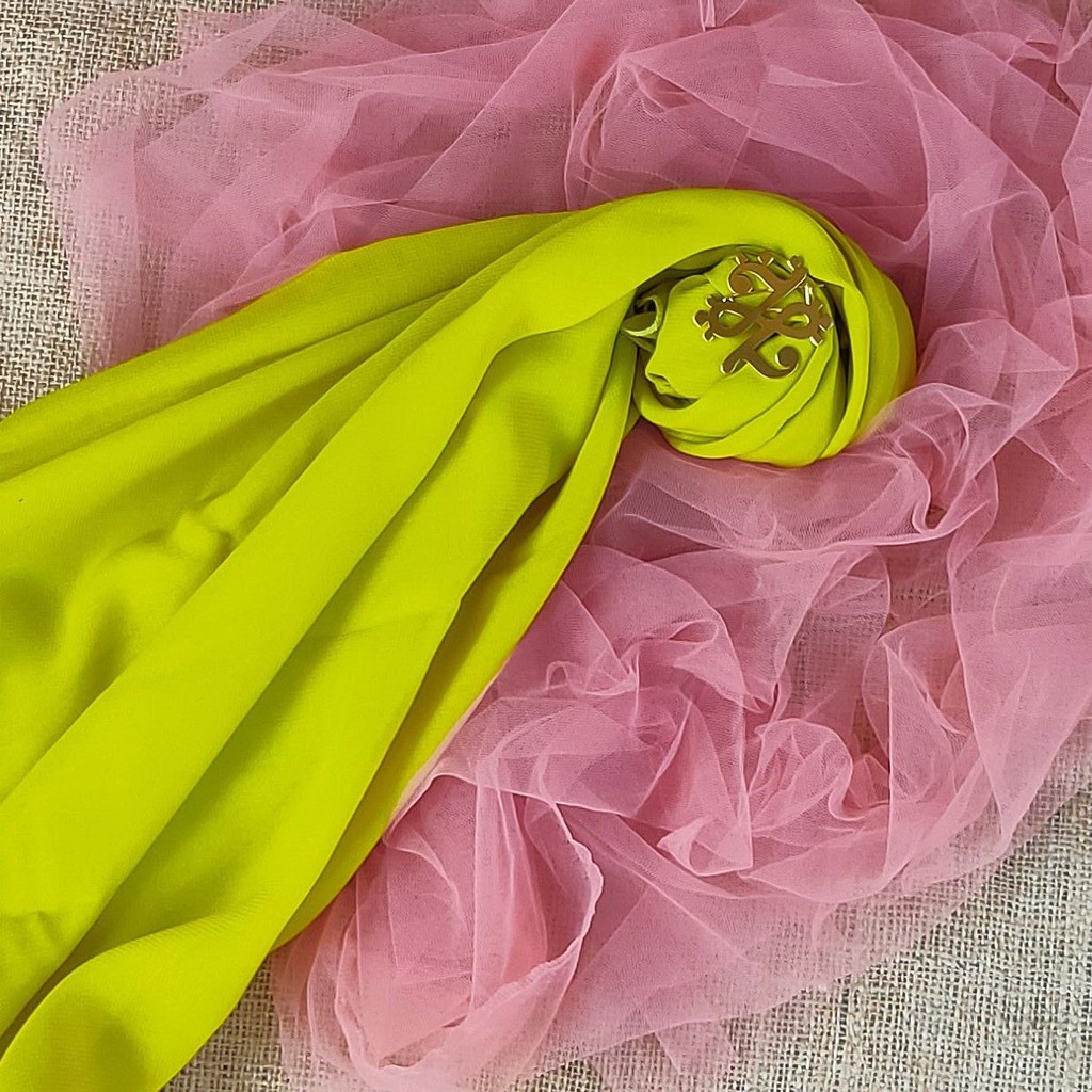 PASMINA SEGITIGA / PASMINA SQUARE CHIFFON PREMIUM ANTEM ANTI TEMBEM PART 2-LIME