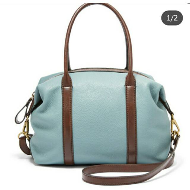 Fossil Charley Satchel Steel Blue
