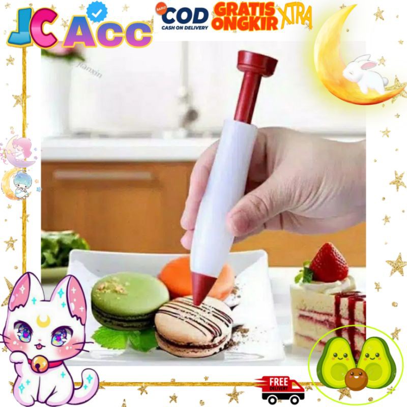 

JC ACC Pastry Pen Penghias Kue / Pensil Penghias Kue / Cake Decoration /bahan silikon/pena dekorasi