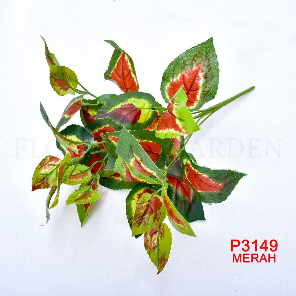 TIB DAUN KELADI BUNGA TANGKAI PLASTIK BUNGA ARTIFISIAL BUNGA TANGKAI BUNGA HIASAN P3149-5