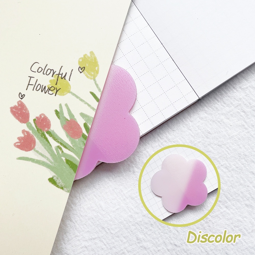 Winzige Transparent Sticky Notes transparan Memo Sticky Note Plastik Stiker Label Anti Air To Do List Untuk Kantor Sekolah-Warna