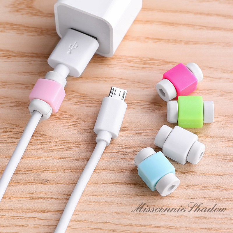 5pcs Pelindung Kabel Data/Charger Usb Untuk Iphone/Samsung/Oppo/Vivo/Xiaomi