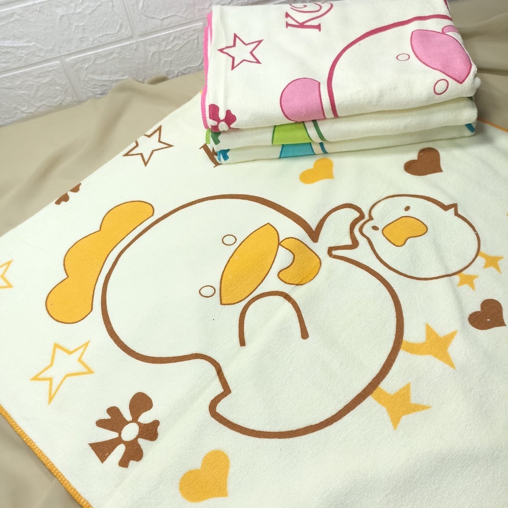 Handuk Mandi Baby Microfiber Murah / Towel Sarang Lebah Motif 011 60x120