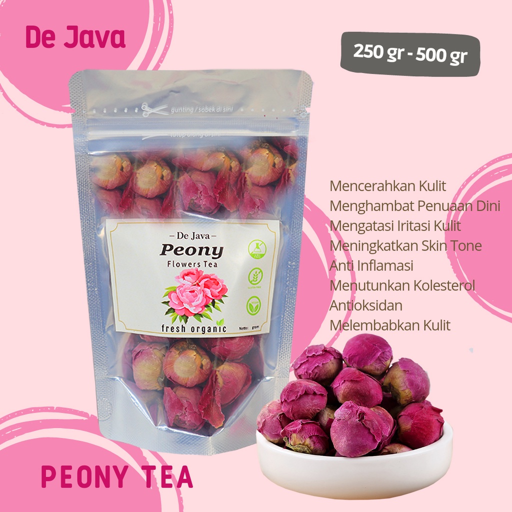 

Teh Bunga Peony Pure Dried Peony/ Peony Tea / Tisane Peony 250 - 500 gram