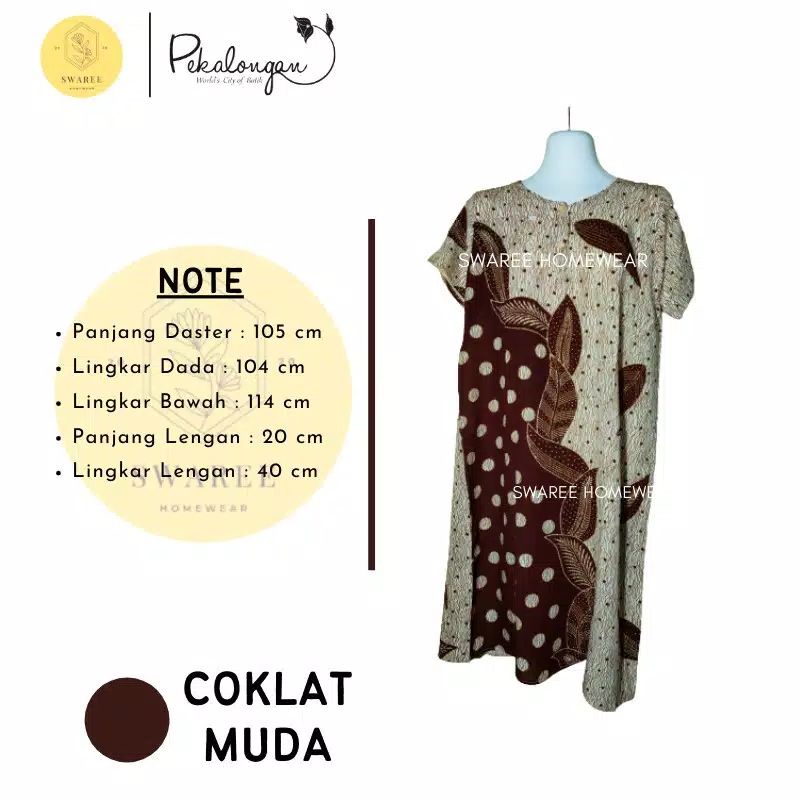 Baju Daster Rayon Busui Wanita Kekinian Lengan Pendek