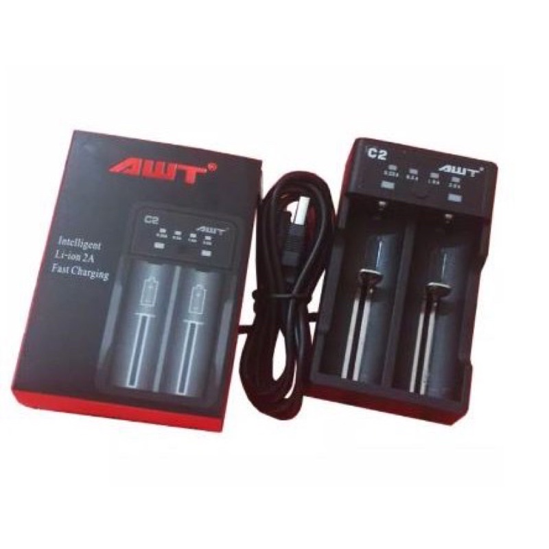 ORIGINAL CHARGER AWT C2 - charger baterai 2 slot