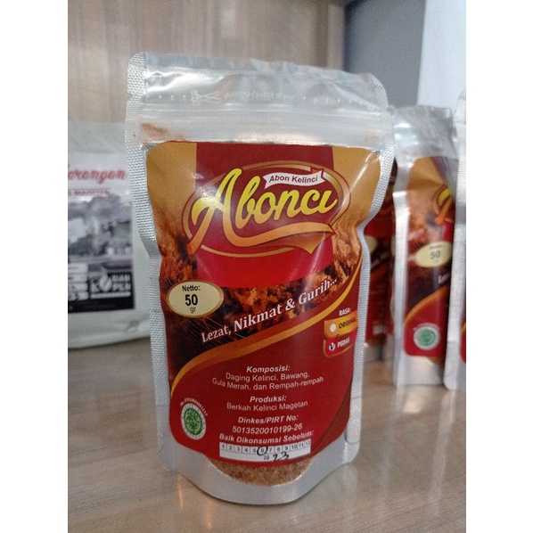 

aboci / abon kelinci /olahan kelinci / oleh oleh khas magetan