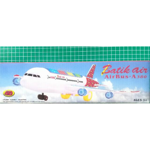 Mainan Pesawat Batik AirBus A380 (31cm)