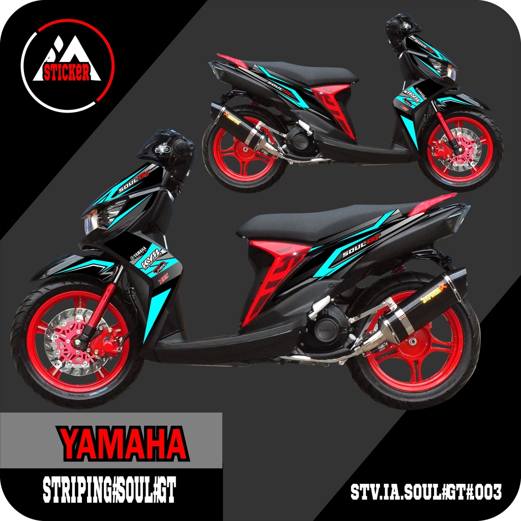 Mio Stiker Striping Motor Mio Soul GT Stiker List Variasi Yamaha Mio Soul GT 003