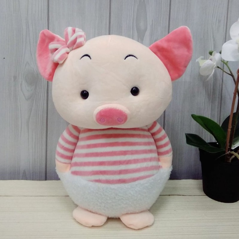 Boneka Pig Kantong 28cm/boneka animal/boneka piggy/kado ultah