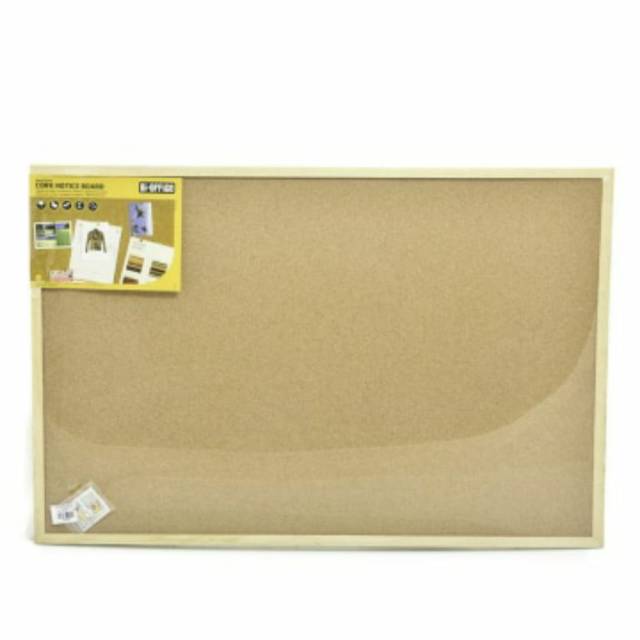  Papan Gabus  Cork Board Pin Papan  Mading Kayu Fiber 90x60 