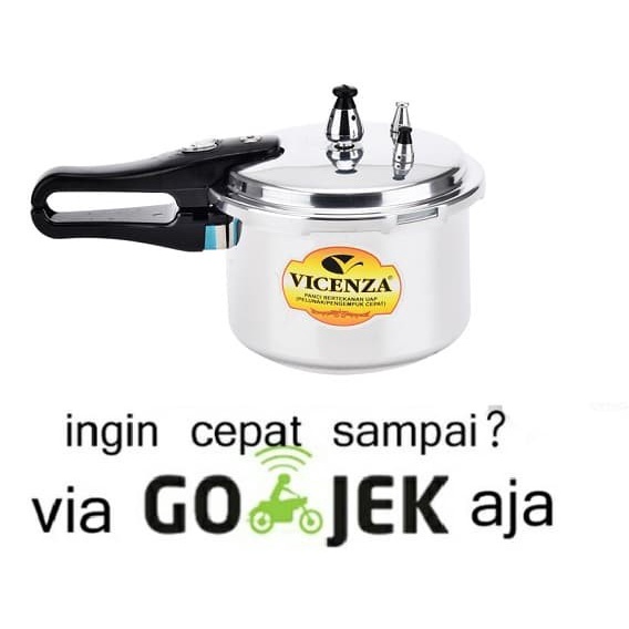 perlatan dapur Vicenza Pressure Cooker VP303 Panci Presto - Silver [3 L] serbaguna set presto origin