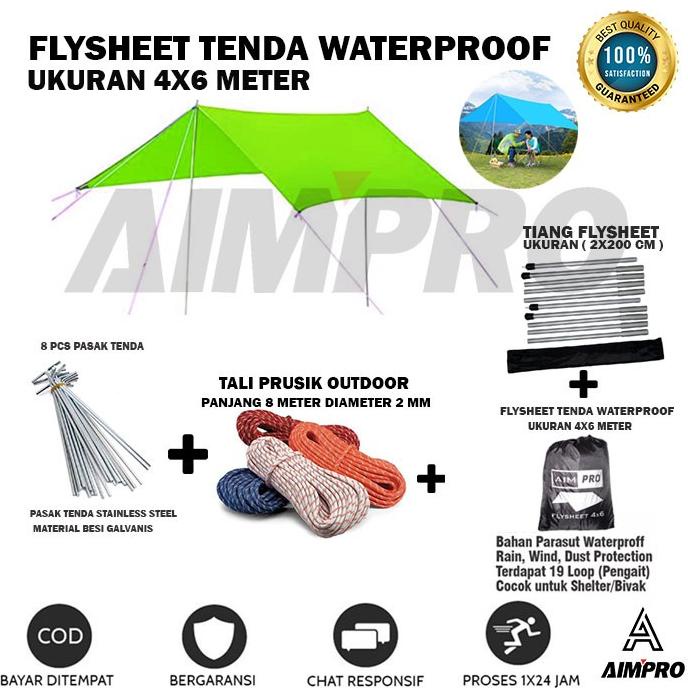 AIMPRO Flyseet tenda 4x6 6x4 meter - AIMPRO Flysheet tenda 4x6 Meter Star Seller Temurah