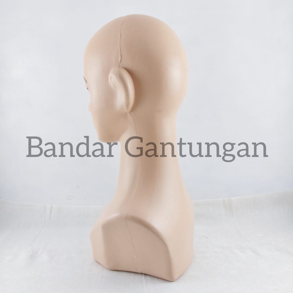 Manekin Kepala Dewasa | Manekin Hijab | Display Topi | Make Up | Manekin Kepala Botak-BH