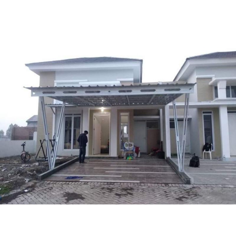 kanopi baja ringan tiang V kokoh
