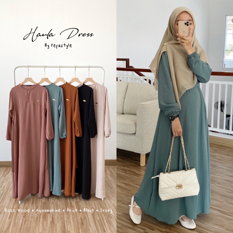 HAULA DRESS by Fefastyle - BAHAN CRINKLE AIRFLOW