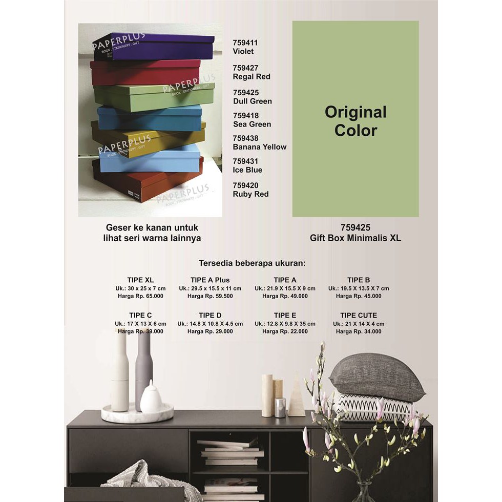 

Kotak kado/Kotak Hadiah/Gift Box Minimalis XL_Spectra Dull Green
