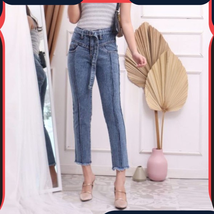  Celana  Boyfriend  Jeans Snow Thea JN324 Jeans Boyfriend  