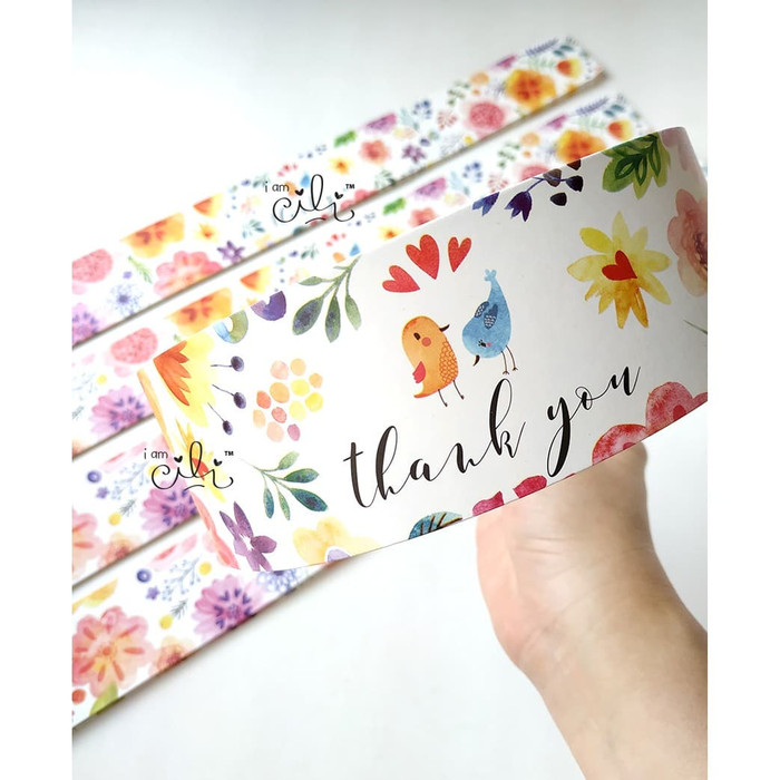 

(BELT NETRAL01) label thank you untuk belt kotak (56 cm x 5.5 cm) - GROSIR - PROMO - Bisa COD -