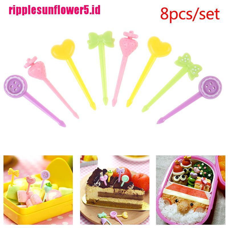 8pcs Garpu Buah / Kue / Dessert Mini Untuk Anak