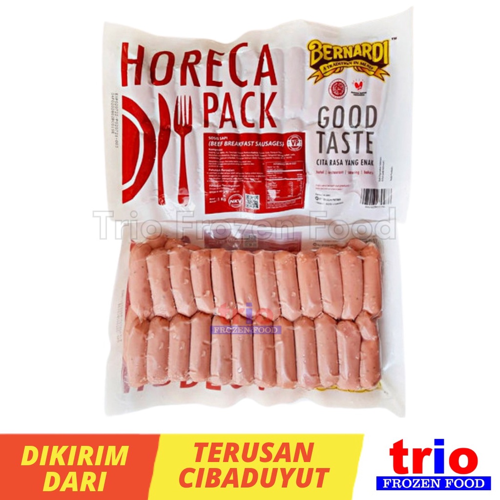 

Bernardi Beef Breakfast Cocktail Sausage / Sosis Sapi Horeca 1000gr / 1kg