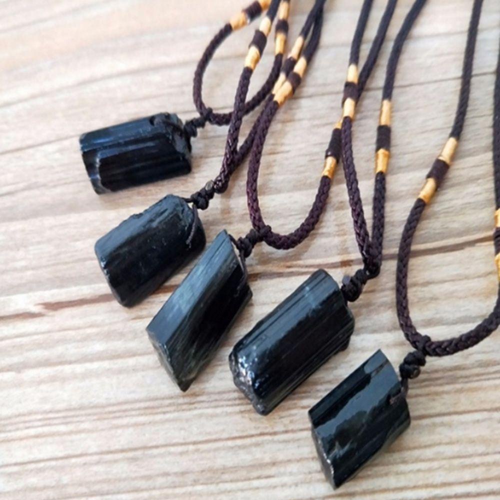 NEEDWAY Kalung Hadiah Permata Pesona Fashion Batu Penyembuhan Crystal Tourmaline